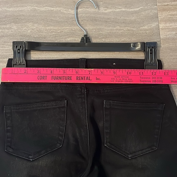 Black Low Rise Skinny-Straight Jeans - Picture 6 of 9